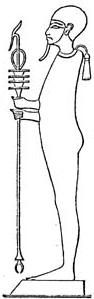 ptah  zeul creator n memphis, simbolizat printr-o mumie cu minile ntinse, sceptrul. patronul