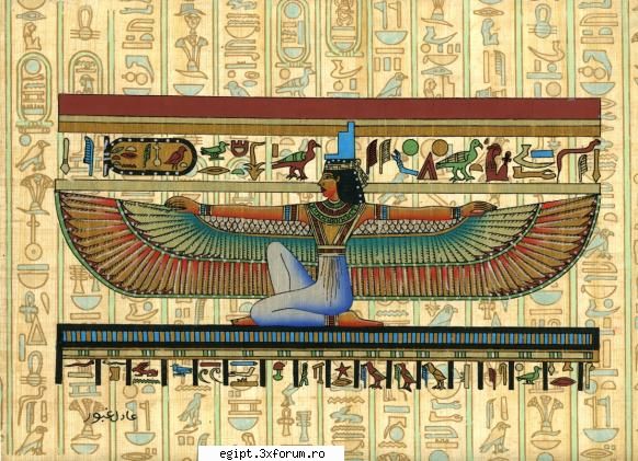 isis ... papirus care l-am adus "mama lui" ...pe care l-am din egipt. este adica hathor