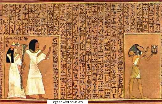 cartea egipteana mortilor papyrus (a) hunefer and his wife overseer the palace the lord the two