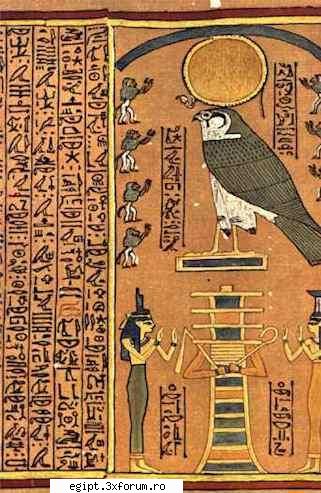 isis and nephthys the sisters of osiris adoring on the right and left of the tat a symbol of osiris.