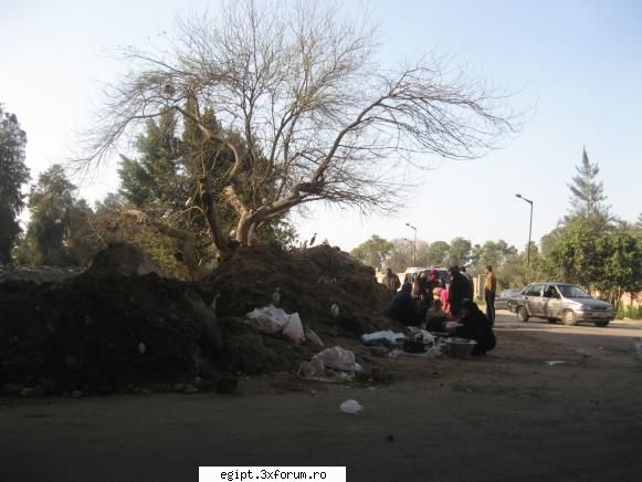 viata de la periferia orasului cairo in giza ( platforma unde se afla pamant de la ceva sapaturi ptr
