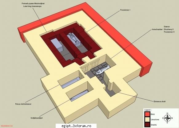 planul mormantul intact a lui  psusennes.