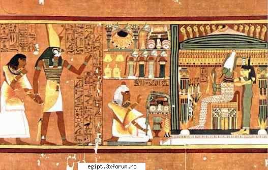 the of to osiris.the god enthroned within a shrine; behind him isis and nephthys; in front a lotus
