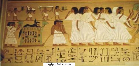 wall murals of the scribe of ani. cartea egipteana a mortilor papyrus